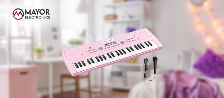 MAX KD49P: teclado rosa para niñas y niños con pasión por la música