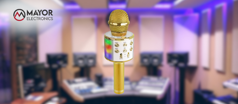 Micrófono Karaoke KM15: luces LED, altavoz y Bluetooth para una experiencia única