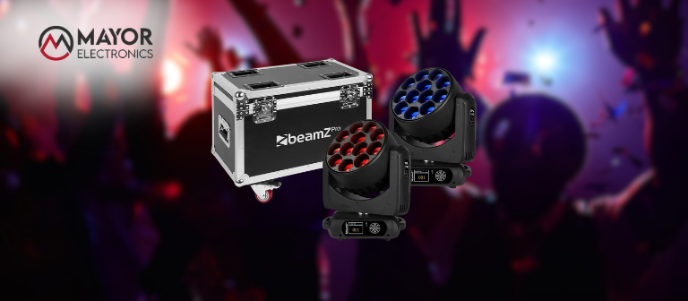 Kit Fenton MHL1240: 2 cabezas móviles wash de 40W RGBW con flightcase incluido