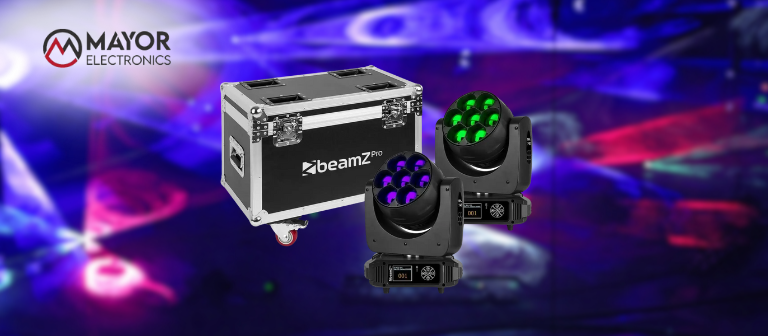 Kit beamZ MHL740: 2 cabezas móviles wash RGBW de 40W con zoom motorizado y flightcase