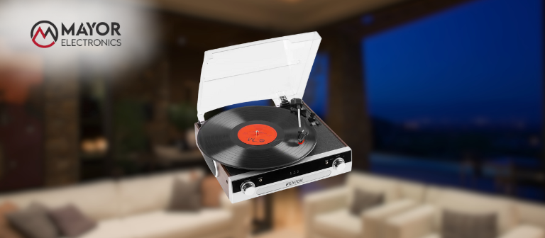 Fenton RP102A: Tocadiscos con Bluetooth, grabación MP3 y diseño en madera y aluminio