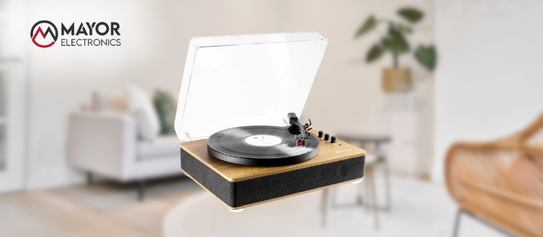 Fenton RP162LW: Tocadiscos HiFi retro con Bluetooth y altavoces en madera clara