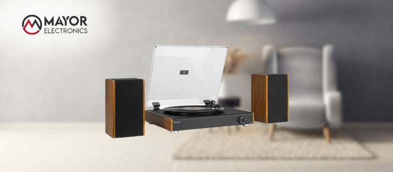 Audizio RP335: Tocadiscos retro con Bluetooth y altavoces en acabado madera