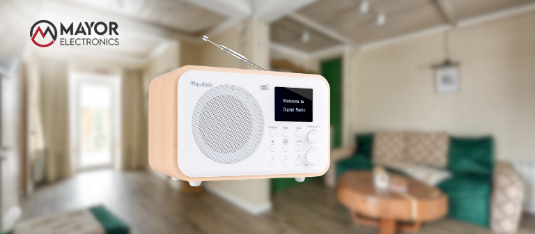 Audizio Milan Radio Dab+/FM Portable Avec Bluetooth, Écran Couleur 2,4", Batterie Intégrée 2000 MAh, Sortie Casque Et Ligne Jack 3,5 Mm, Couleur Noir, Idéale Pour La Maison Ou En Déplacement