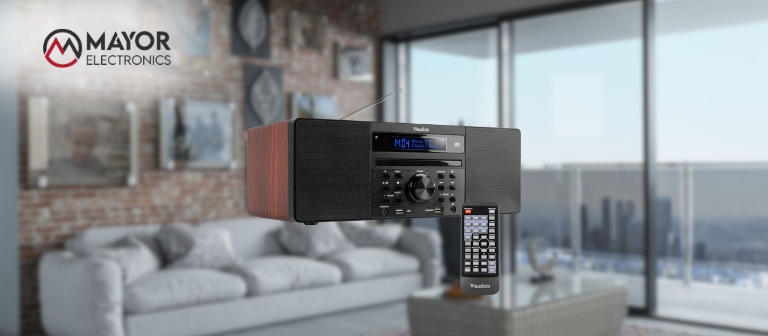 Audizio Prato: sistema musical todo en uno con CD, DAB+ y diseño en madera