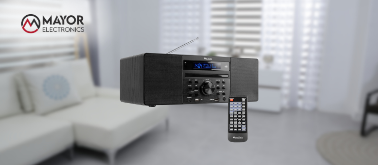 Audizio Prato: sonido completo en un sistema musical todo en uno negro