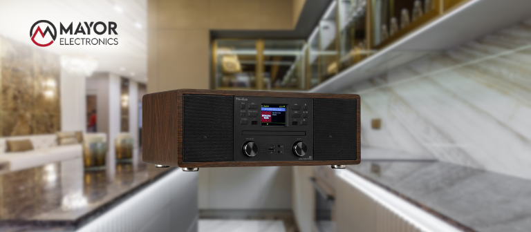Audizio Avola: Sistema de radio todo en uno con diseño elegante y sonido envolvente