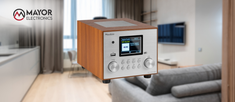 Audizio Vieste: radio DAB+ con subwoofer y Bluetooth en elegante color plata