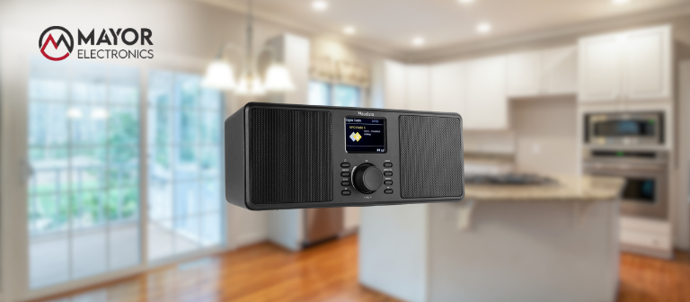 Audizio Monza: radio DAB estéreo en color negro con sonido claro y diseño elegante