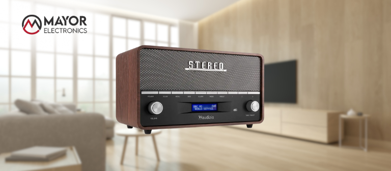 Audizio Corno: radio portátil estéreo retro con DAB+, Bluetooth y alarma