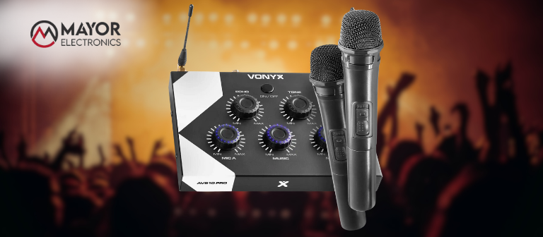 Vonyx AV510: controlador de micrófonos karaoke con efectos profesionales para tus fiestas