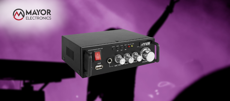 Max AV340: amplificador karaoke con reproductor multimedia para fiestas inolvidables