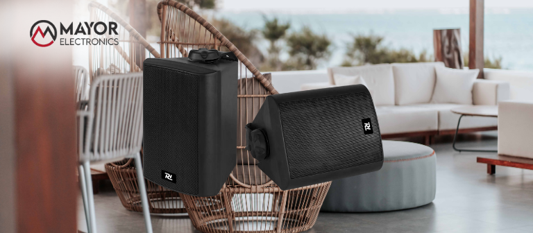 Power Dynamics ODS50B: Altavoces estéreo resistentes para interior y exterior con sonido de alta fidelidad