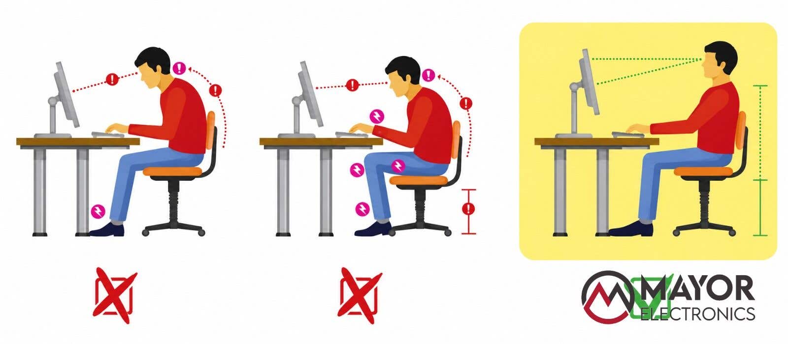 Conseguir la altura correcta para tu pantalla o monitor de ordenador