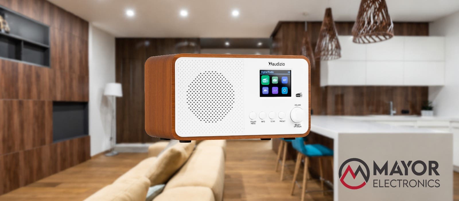 Audizio Avio: la radio DAB+ blanca con diseño moderno y conectividad total