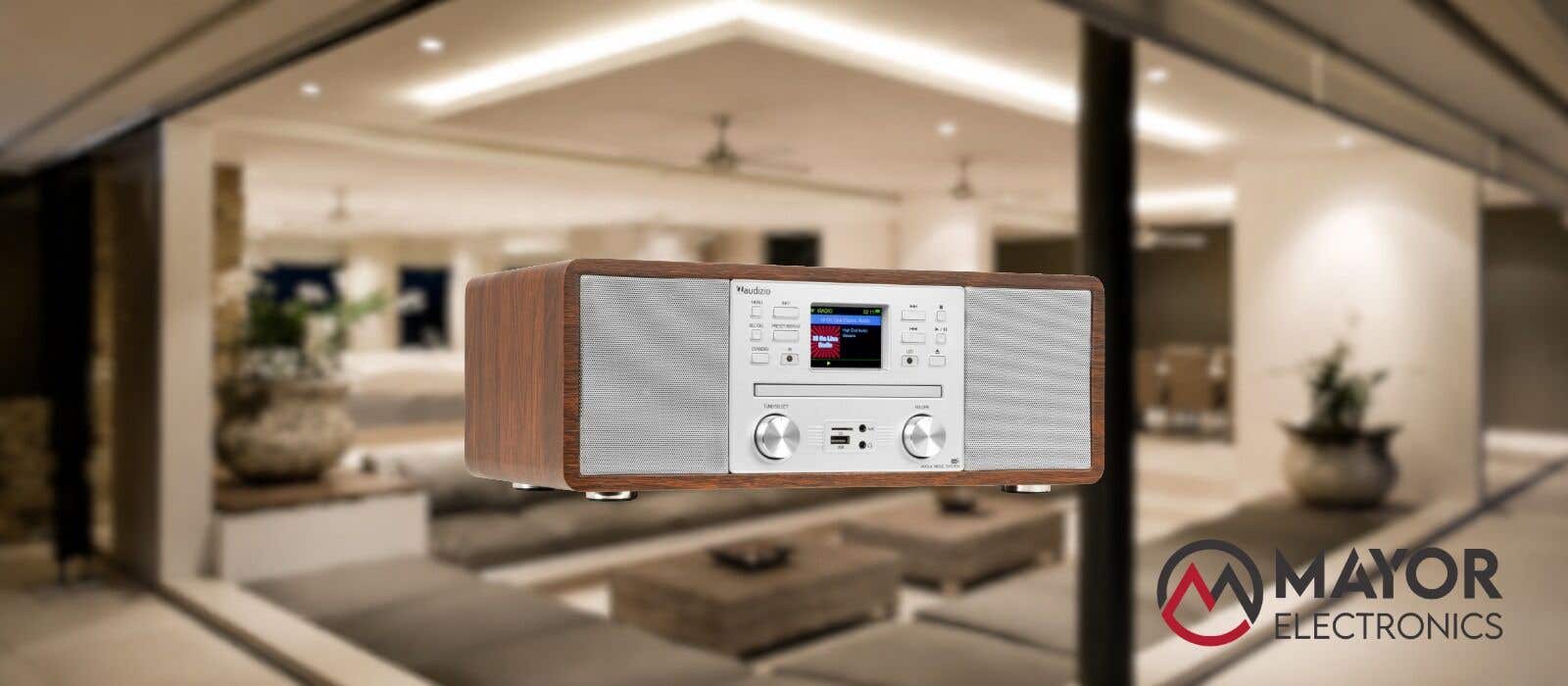Audizio Avola: radio WiFi todo en uno con acabado en plata y sonido excepcional