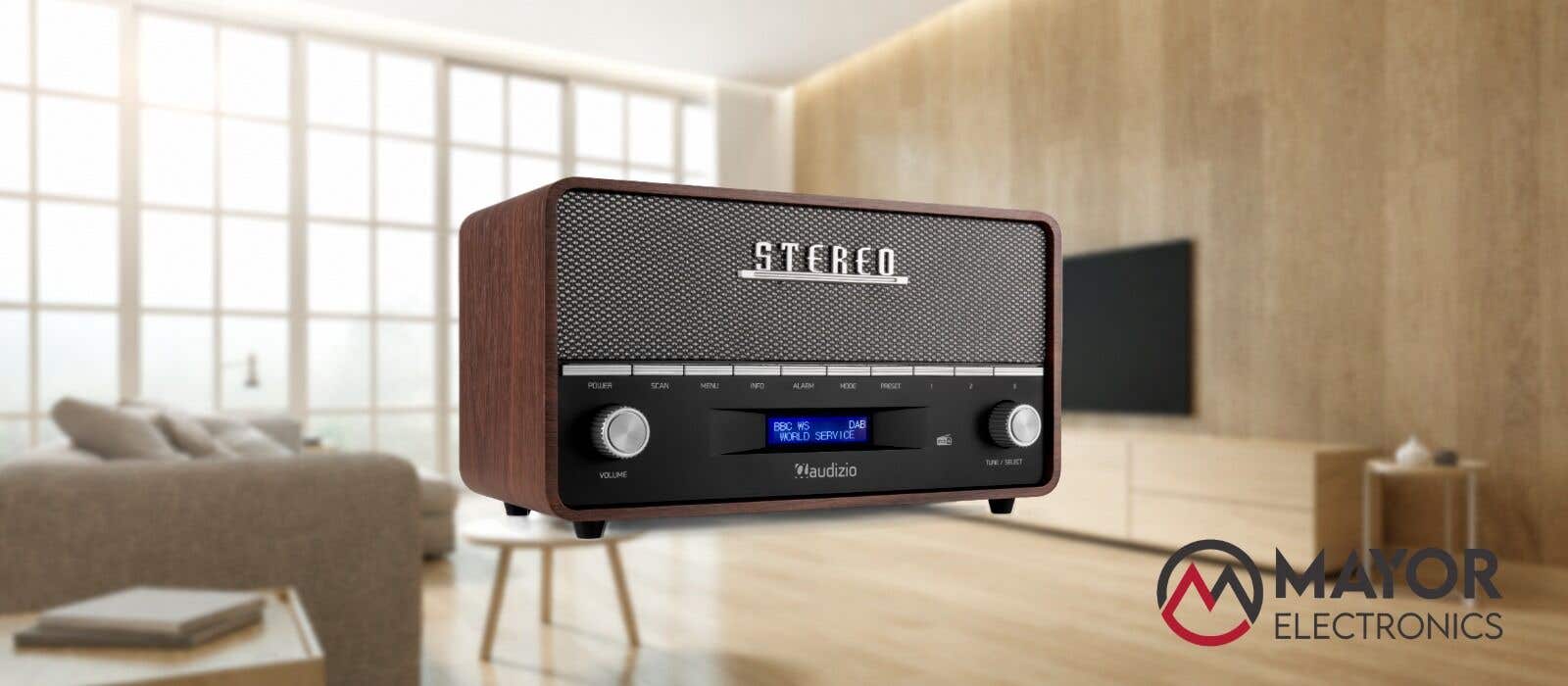 Audizio Corno: radio portátil estéreo retro con DAB+, Bluetooth y alarma