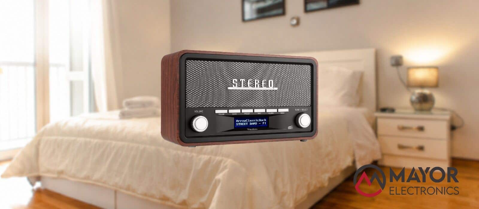 Audizio Foggia: radio DAB portátil con diseño retro en color gris