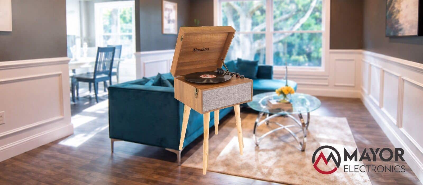 Audizio Fremont: el tocadiscos retro con mueble que lo tiene todo
