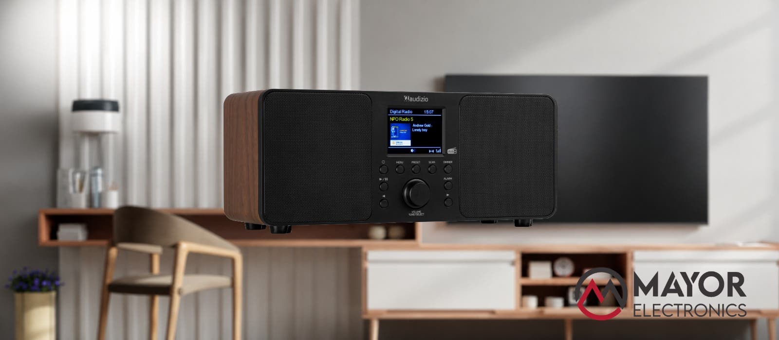 Audizio Genoa: radio DAB+ y despertador con diseño elegante y funciones modernas