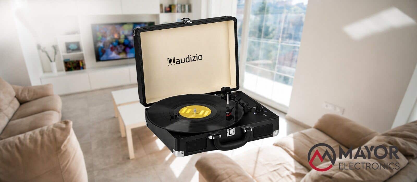 Audizio RP114BK: Tocadiscos Retro con Altavoces Integrados y Digitalización USB