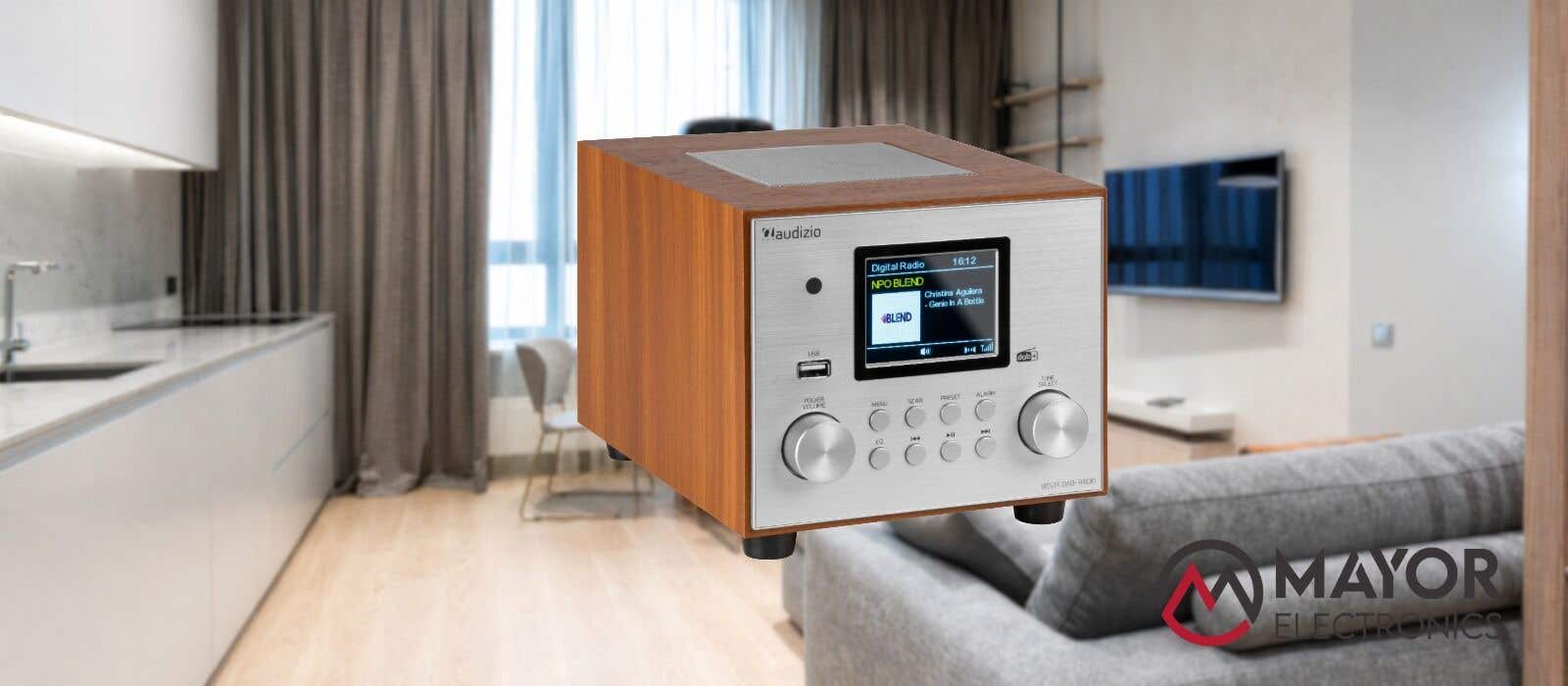 Audizio Vieste: radio DAB+ con subwoofer y Bluetooth en elegante color plata