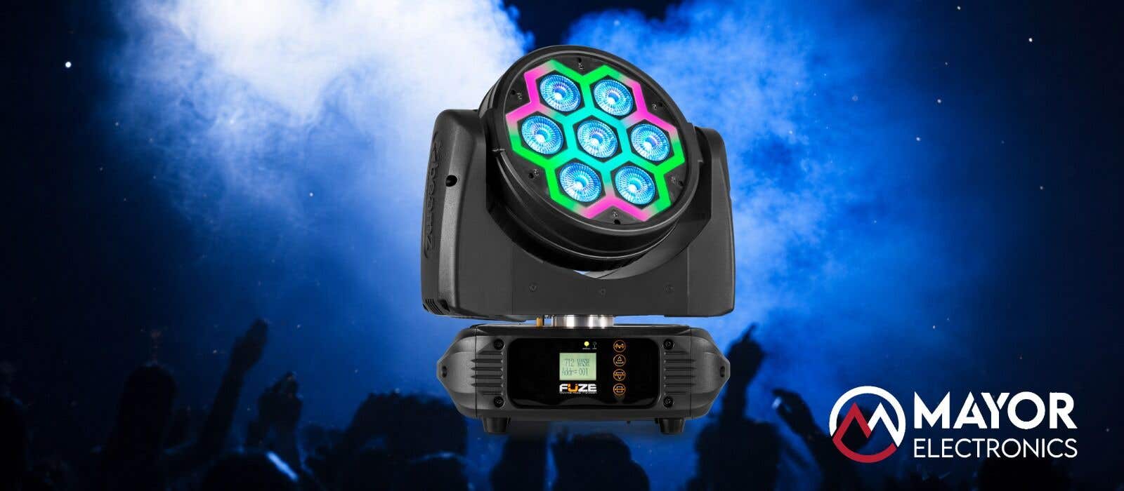 BeamZ Fuze712: Cabeza Móvil Wash con 7x12W RGBW y efecto LED SMD Neon