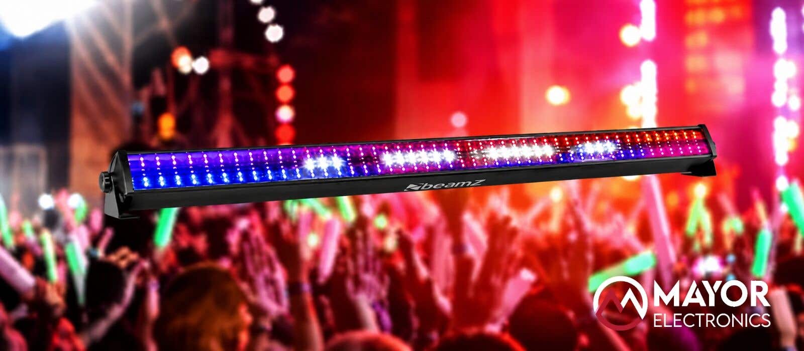 BeamZ LCB288: Barra LED Wash y Estrobo con 288 LEDs SMD RGB+W y control DMX