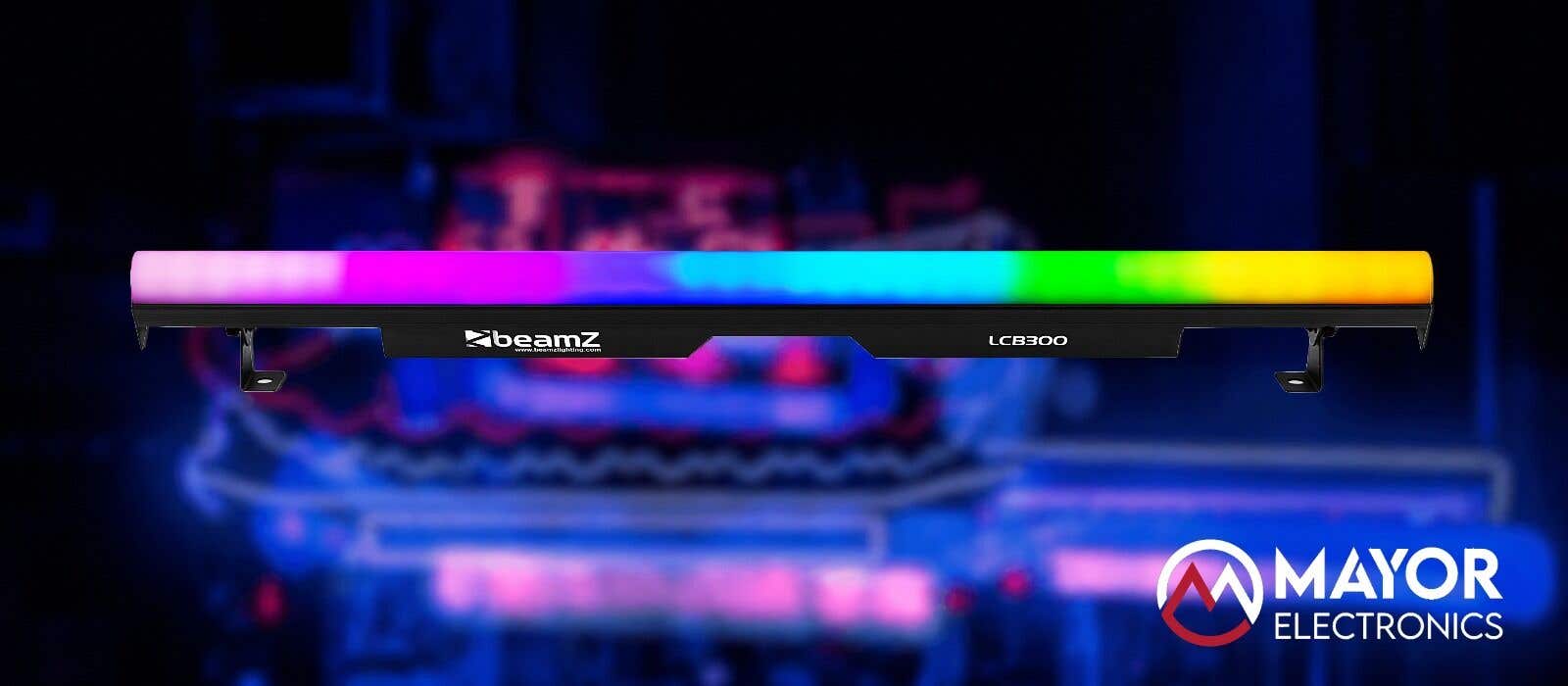BeamZ LCB300: Barra LED RGBW 36x3W con DMX y 12 secciones para espectáculos profesionales