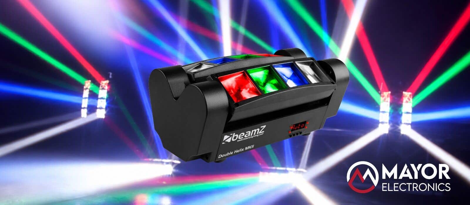 BeamZ MHL820 Doble Helix: Efecto LED RGBW con 8x3W CREE y control DMX