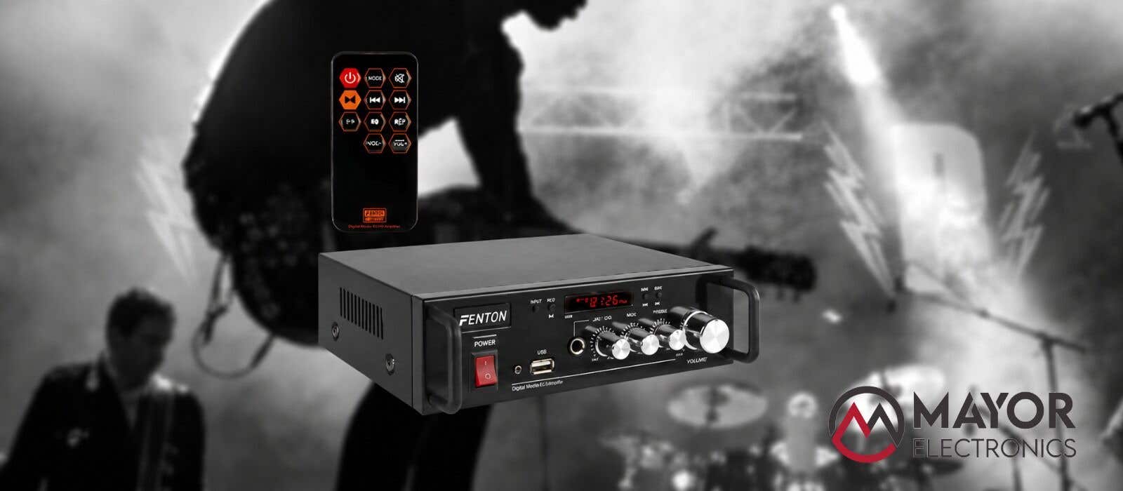 Fenton AV344: amplificador karaoke con batería y reproductor MP3 para diversión sin cables