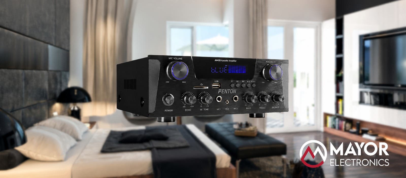 Fenton AV430B: potencia, versatilidad y diversión en un solo amplificador HiFi con karaoke