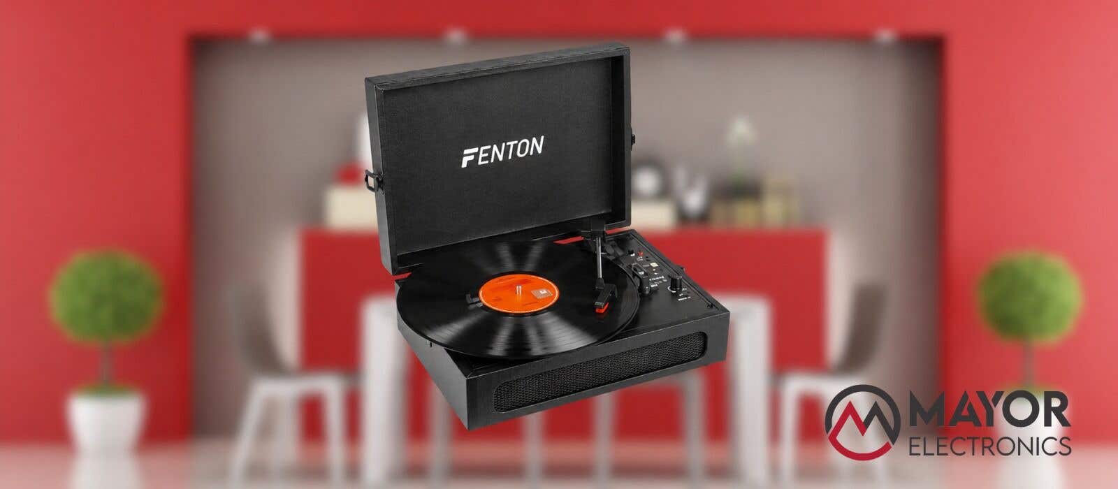 Fenton RP118B: Tocadiscos retro con Bluetooth, USB y sonido clásico en diseño moderno