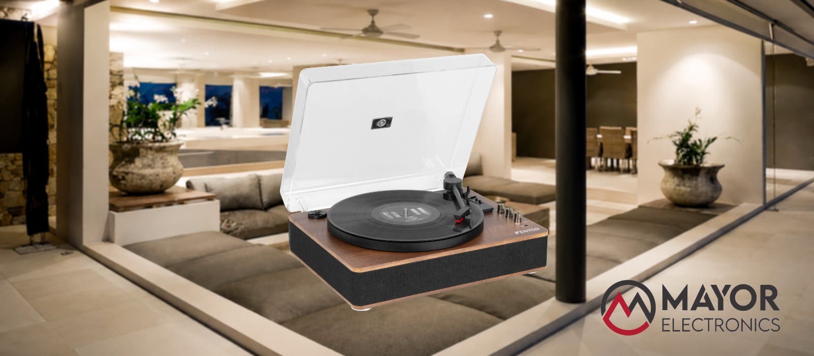 Fenton RP162: Tocadiscos HiFi retro con Bluetooth bidireccional y altavoces integrados
