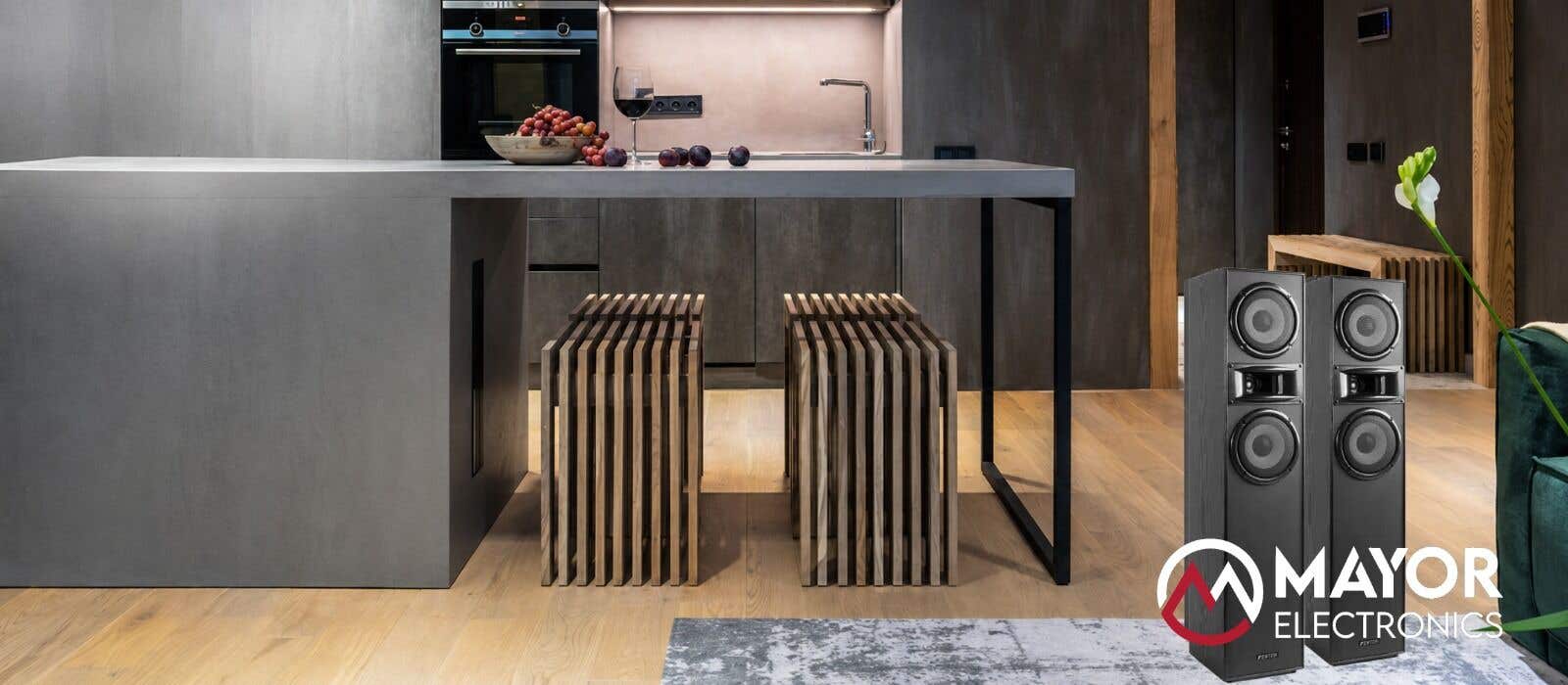 Fenton SHFT60B: Altavoces de Torre Pasivos con Sonido Envolvente y Estilo Moderno