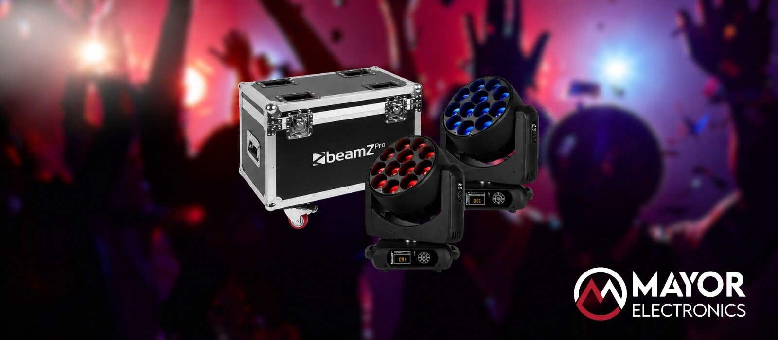 Kit Fenton MHL1240: 2 cabezas móviles wash de 40W RGBW con flightcase incluido