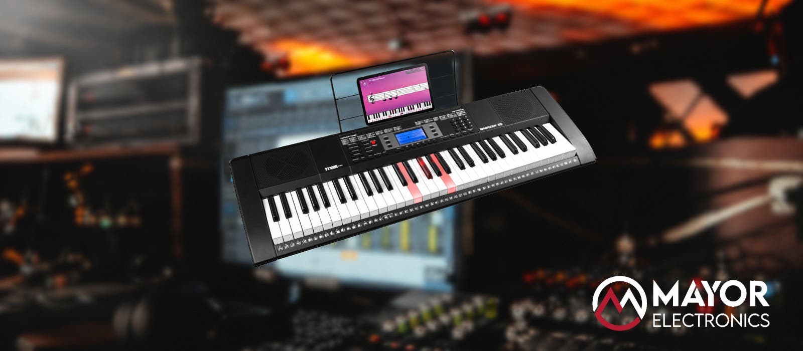 MAX Rhapsody61L: teclado con teclas iluminadas y conexión MIDI, ideal para empezar o producir