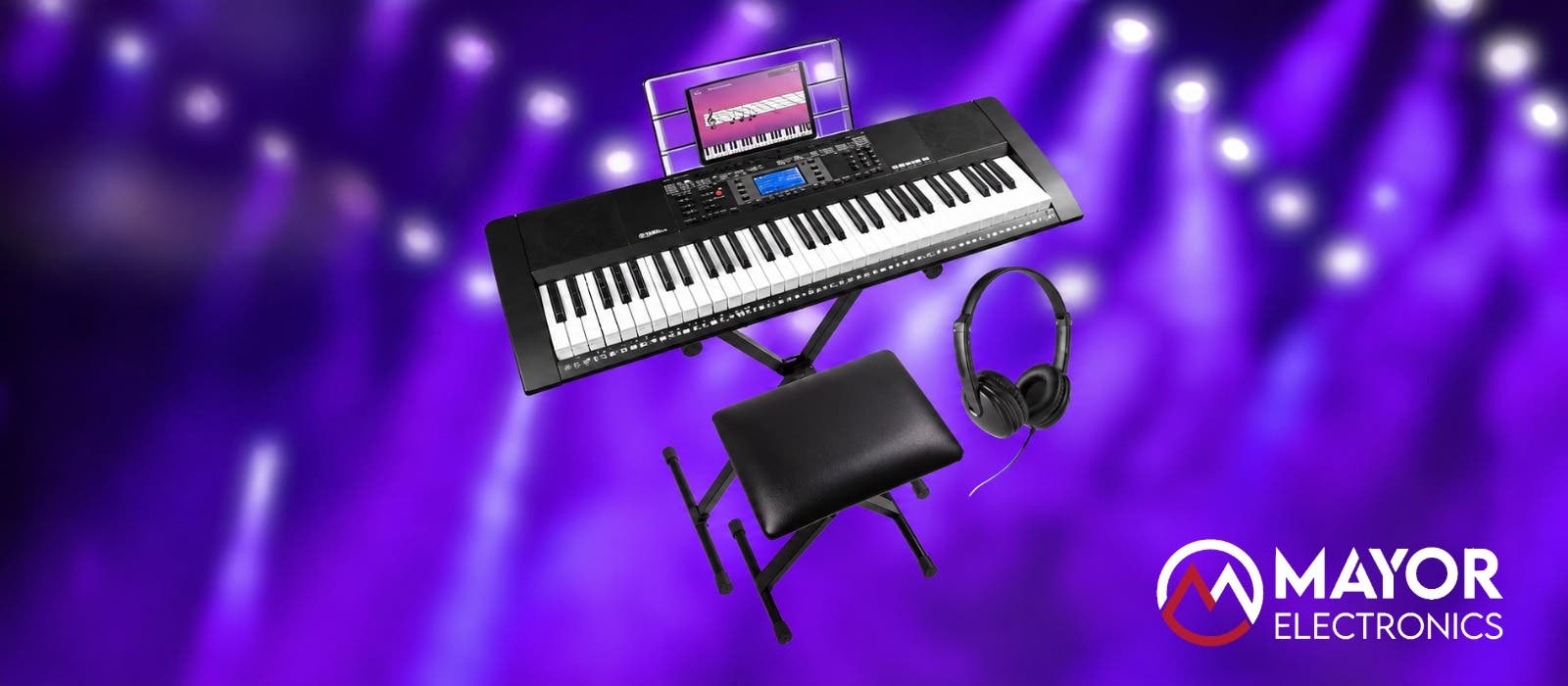 MAX Rhapsody61M: pack completo con teclado de 61 teclas sensibles al tacto y accesorios