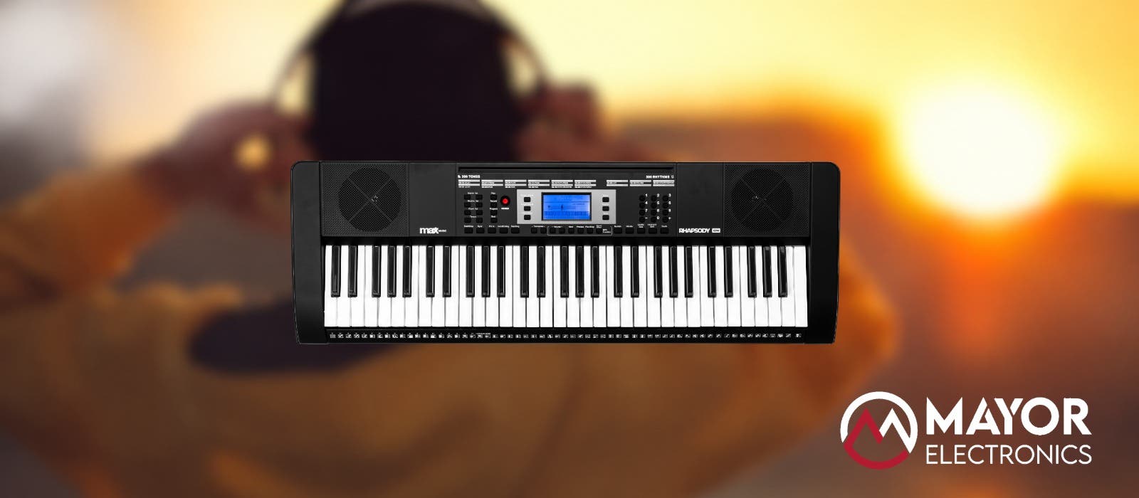 MAX Rhapsody61M: teclado con 61 teclas sensibles al tacto, MIDI y reproductor MP3