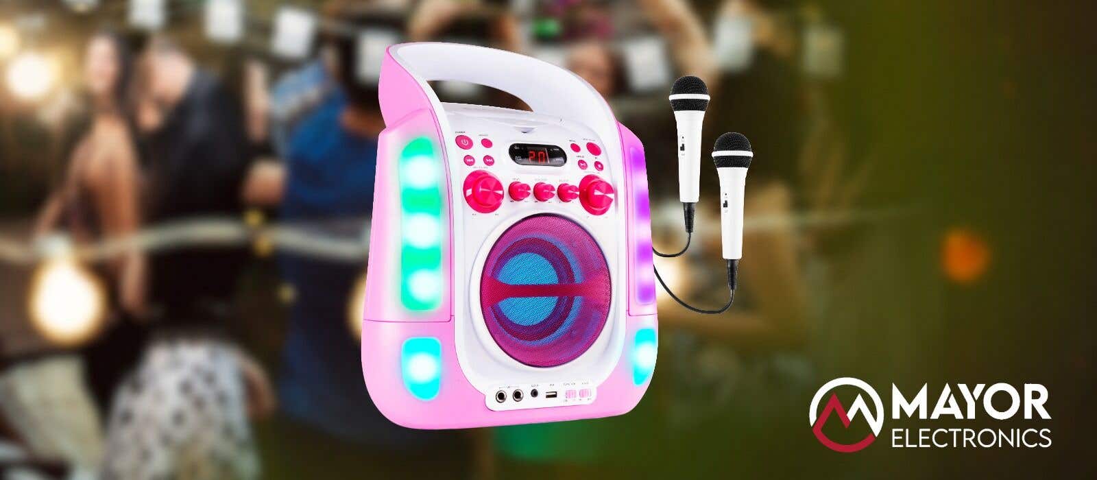 SBS30: El sistema de karaoke portátil con CD, USB, Bluetooth y luces multicolor