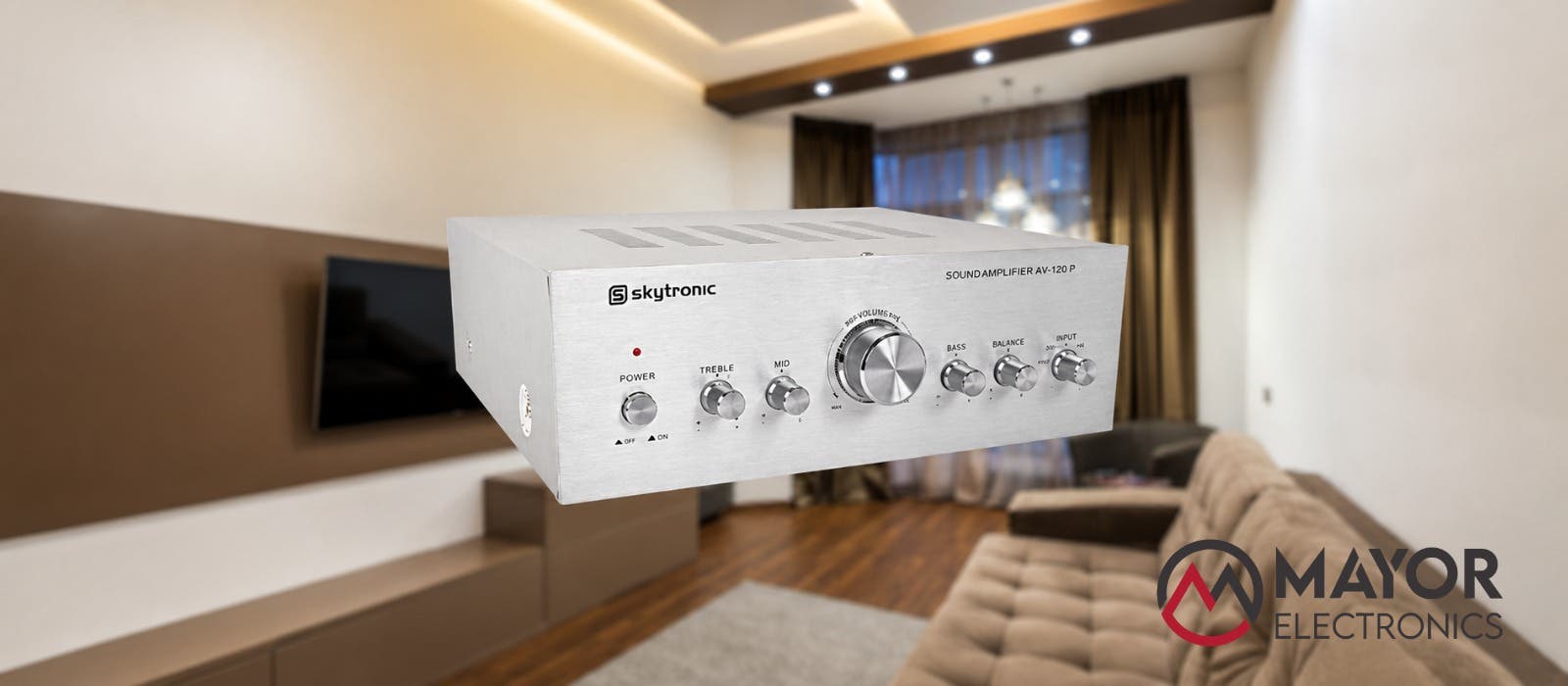 Skytronic AV400: amplificador estéreo HiFi con estilo clásico y conectividad moderna