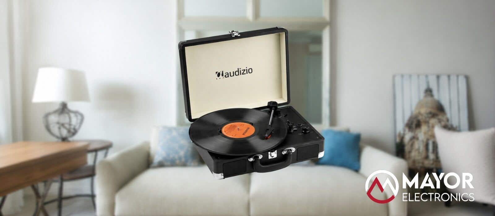 Tocadiscos portátil retro con Bluetooth y diseño en estuche
