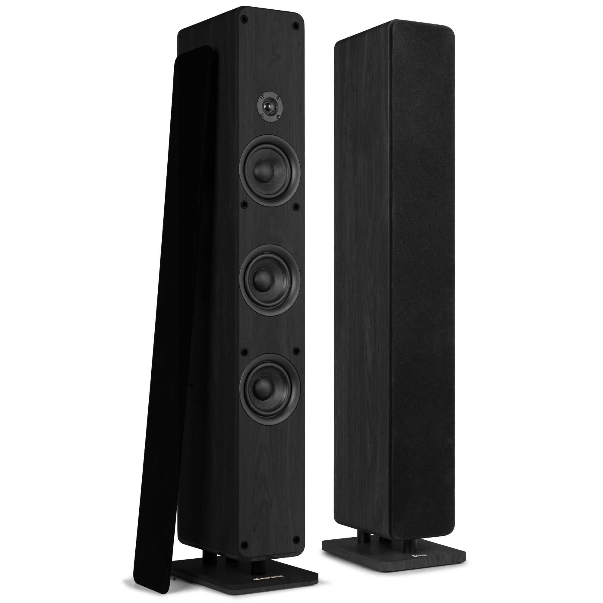 Audizio ARCO – Pack de 2 unidades – Altavoces de torre HiFi pasivos 160W, 3 woofers de 4