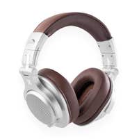 Vonyx HDX120WSN – auriculares bluetooth DJ inalámbricos con BT 5.3, dual ports 3,5/6,3 mm y batería 75h, color aluminio