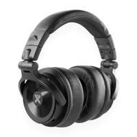 Vonyx HDX200BK – auriculares DJ premium con drivers 50 mm, conexiones 3,5/6,3 mm y bolsa transporte, color negro