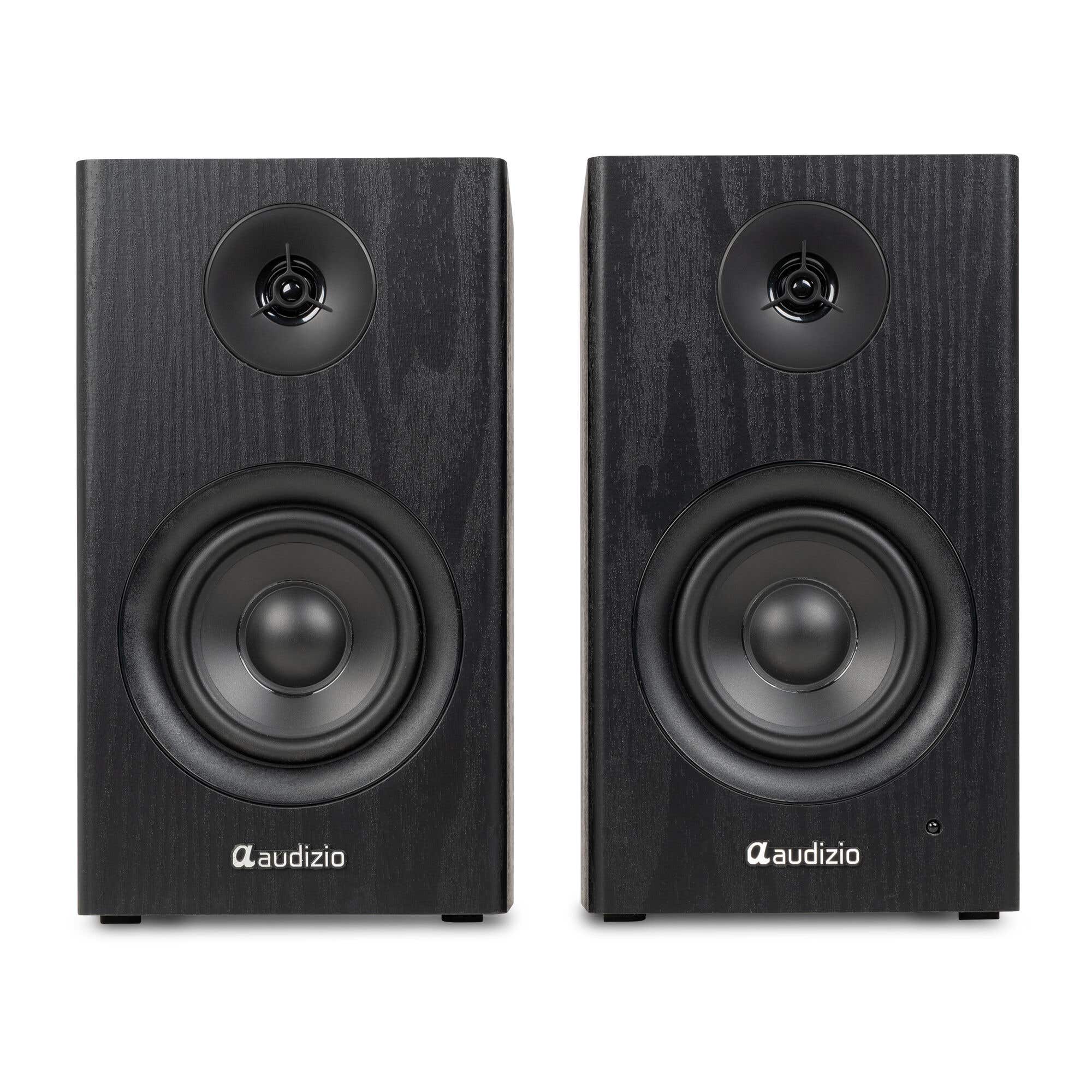Audizio BS15 – Altavoces activos de estantería HiFi 60W con Bluetooth 5.3, HDMI ARC, RCA y USB, color negro