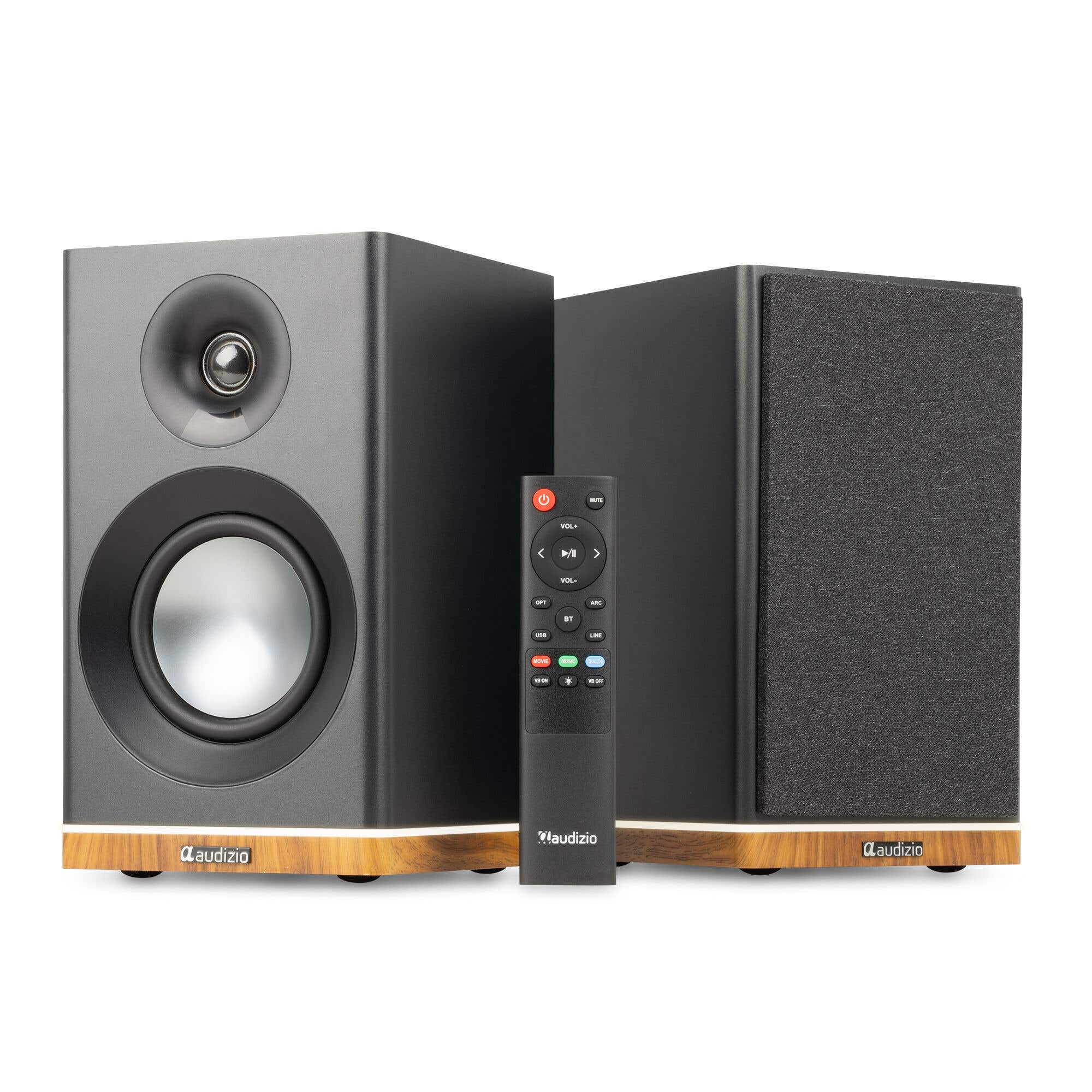 Audizio KS12 – Altavoces HiFi activos 80W con HDMI ARC, Bluetooth 5.3 y luz ambiental LED, color negro