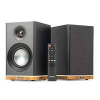 Audizio KS12 – Altavoces HiFi activos 80W con HDMI ARC, Bluetooth 5.3 y luz ambiental LED, color negro