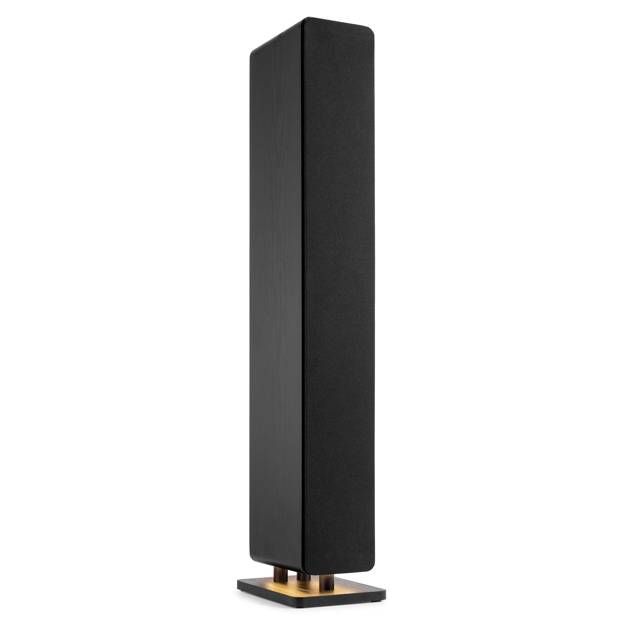 Reacondicionado - Audizio Arco – Altavoz de torre HiFi activo con Bluetooth, entrada óptica y USB y luces LED – Color negro