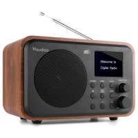 Audizio Milan FM DAB+ Radio con Batería Madera